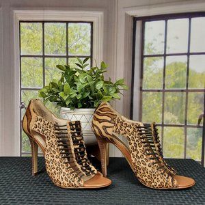 BOUTIQUE 9 ANIMAL PRINT OPEN TOE HEELS (9)